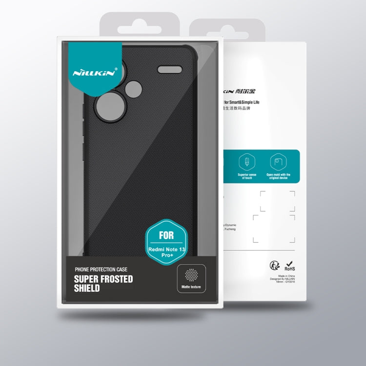 For Xiaomi Redmi Note 13 Pro+ 5G NILLKIN Frosted Shield Pro PC + TPU Phone Case(Black)