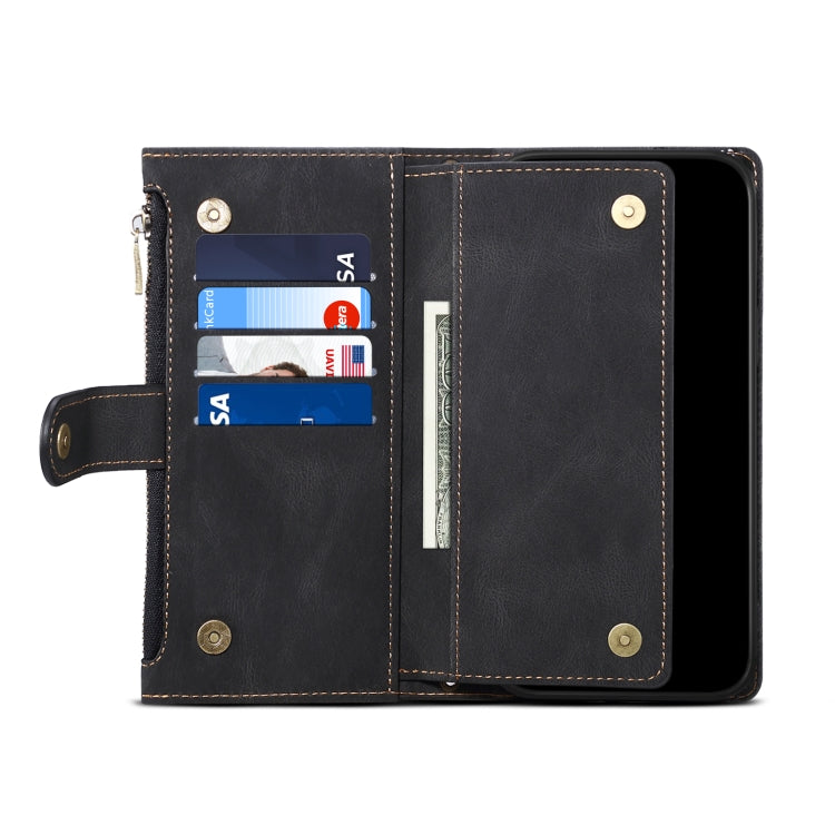 For Google Pixel 9 / 9 Pro ESEBLE Retro Frosted RFID Flip Leather Phone Case(Black)