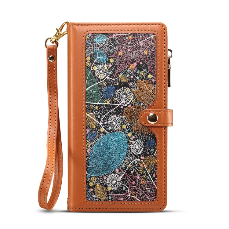 For Google Pixel 9 / 9 Pro ESEBLE Star Series Lanyard Zipper Wallet RFID Leather Case(Brown)