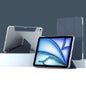 Pour iPad Air 13 2026 / 2025 / 2024 Étui de protection intelligent en cuir avec support déformable Mutural pour tablette (bleu foncé)