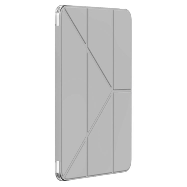 For iPad Air 13 2026 / 2025 / 2024 Mutural Deformation Stand Smart Leather Tablet Case(Grey)
