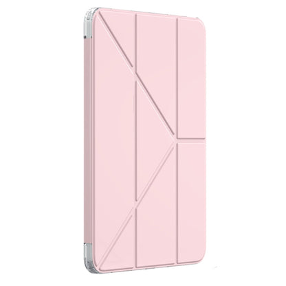 For iPad Air 13 2026 / 2025 / 2024 Mutural Deformation Stand Smart Leather Tablet Case(Pink)