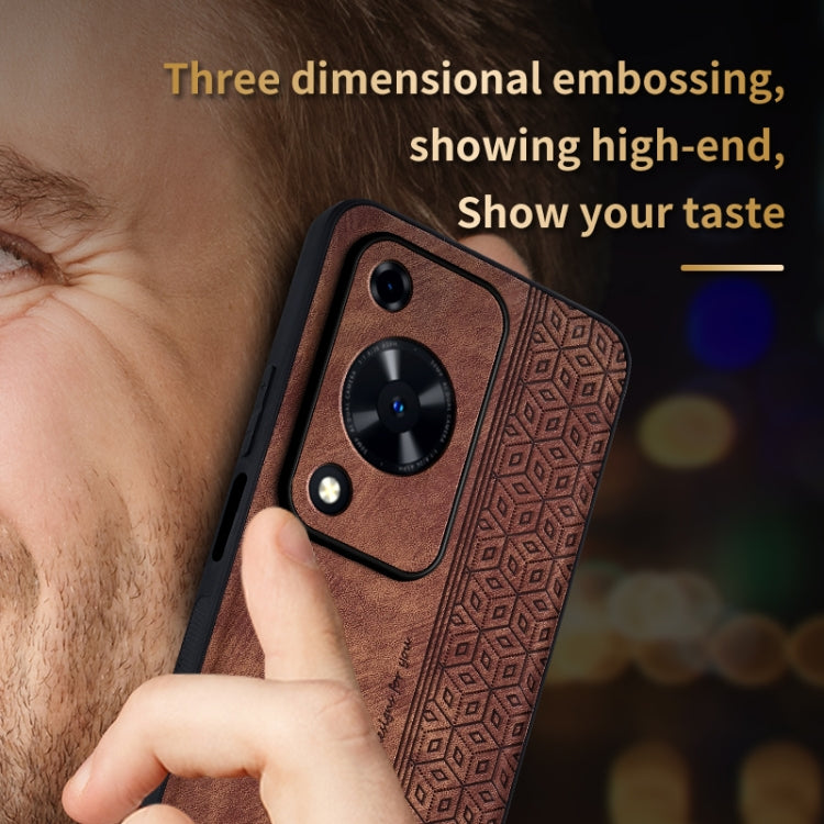 For Huawei Enjoy 70 AZNS 3D Embossed Skin Feel Phone Case(Purple)