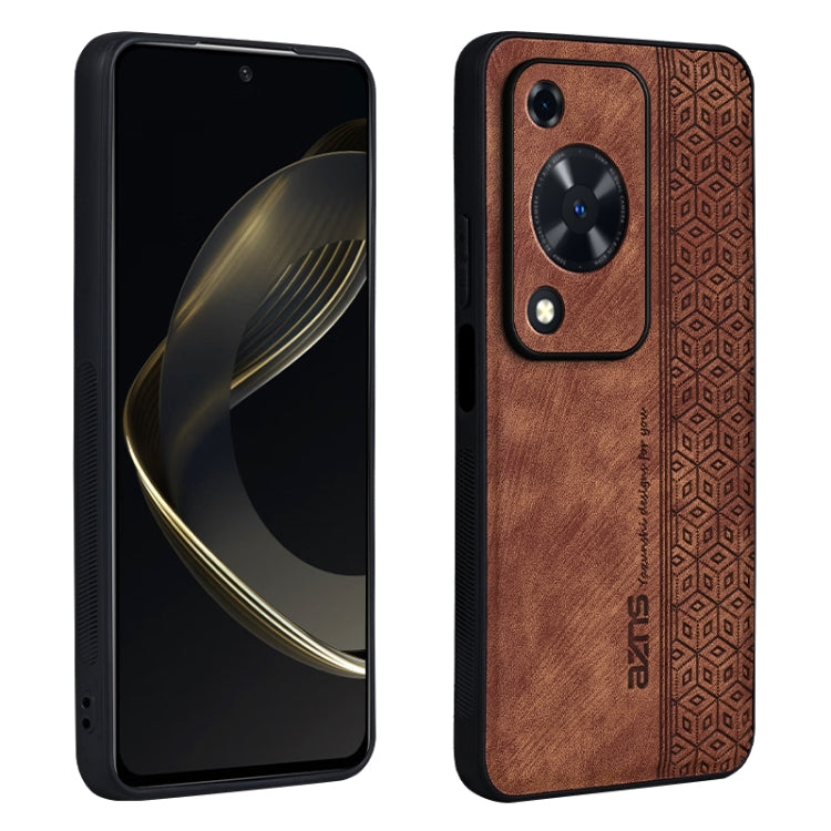 Pour étui de téléphone Huawei Enjoy 70 AZNS 3D gaufré effet cuir (marron)