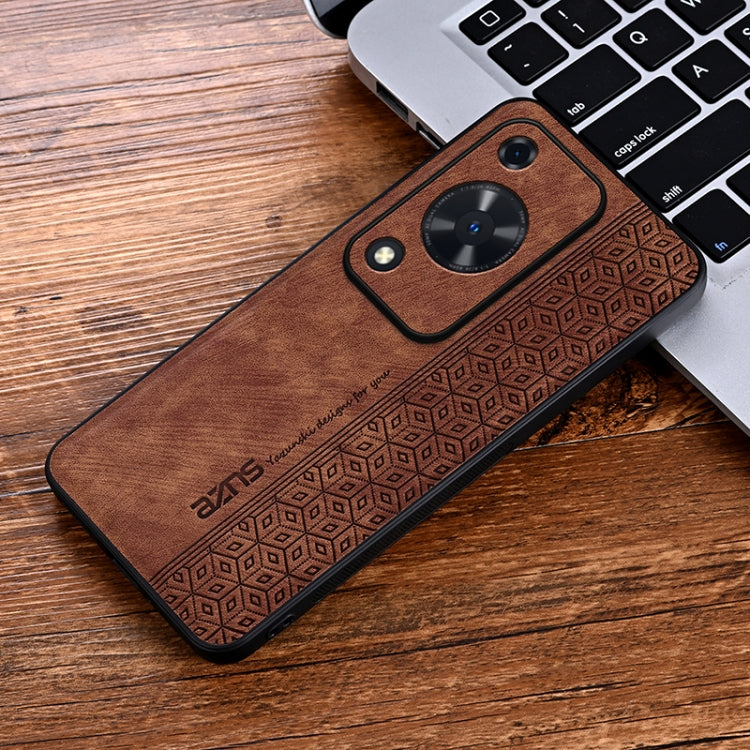 Pour étui de téléphone Huawei Enjoy 70 AZNS 3D gaufré effet cuir (marron)