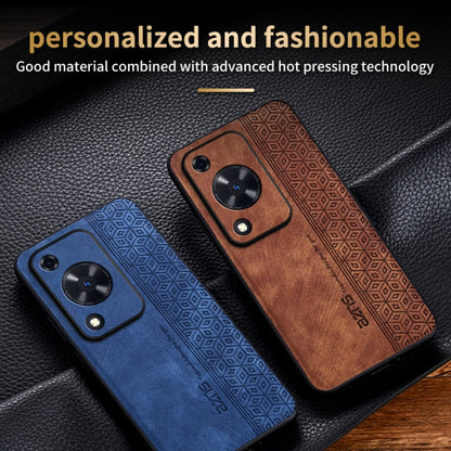 Pour étui de téléphone Huawei Enjoy 70 AZNS 3D gaufré effet cuir (marron)