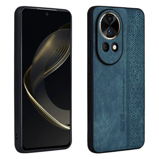 For Huawei nova 12 AZNS 3D Embossed Skin Feel Phone Case(Dark Green)