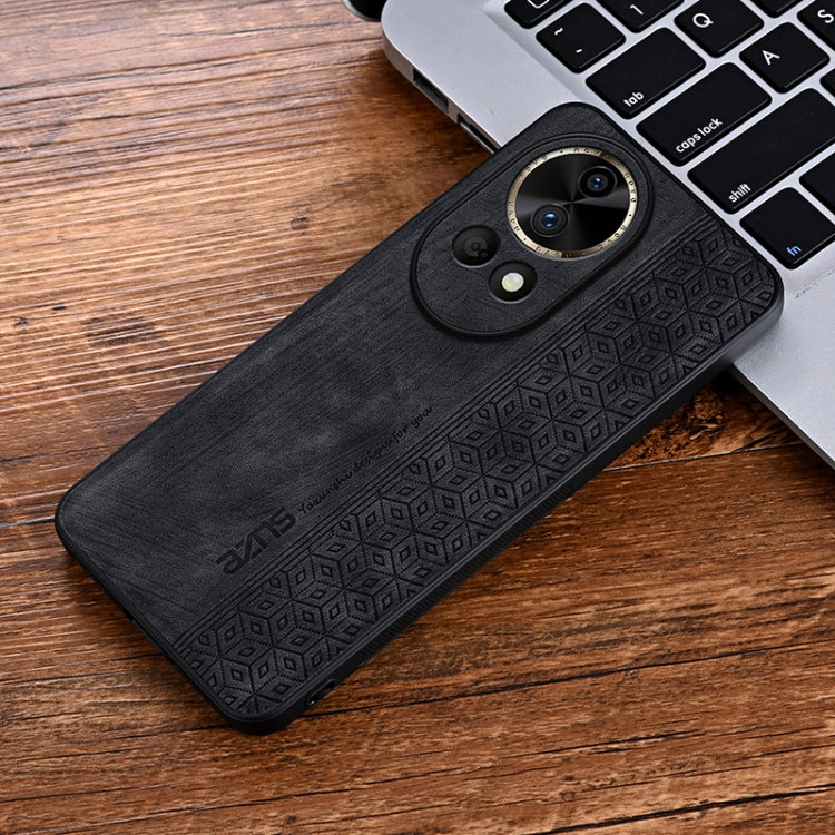 For Huawei nova 12 Pro AZNS 3D Embossed Skin Feel Phone Case(Black)