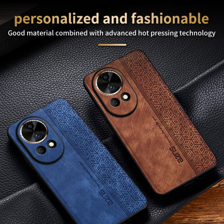 For Huawei nova 12 Pro AZNS 3D Embossed Skin Feel Phone Case(Black)