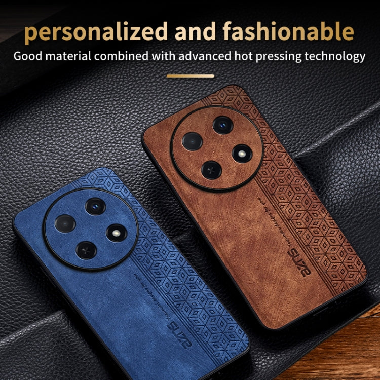 For Huawei Enjoy 70 pro AZNS 3D Embossed Skin Feel Phone Case(Brown)