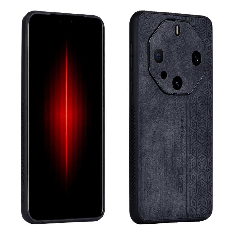 For Huawei Mate 60 RS Ultimate AZNS 3D Embossed Skin Feel Phone Case(Black)