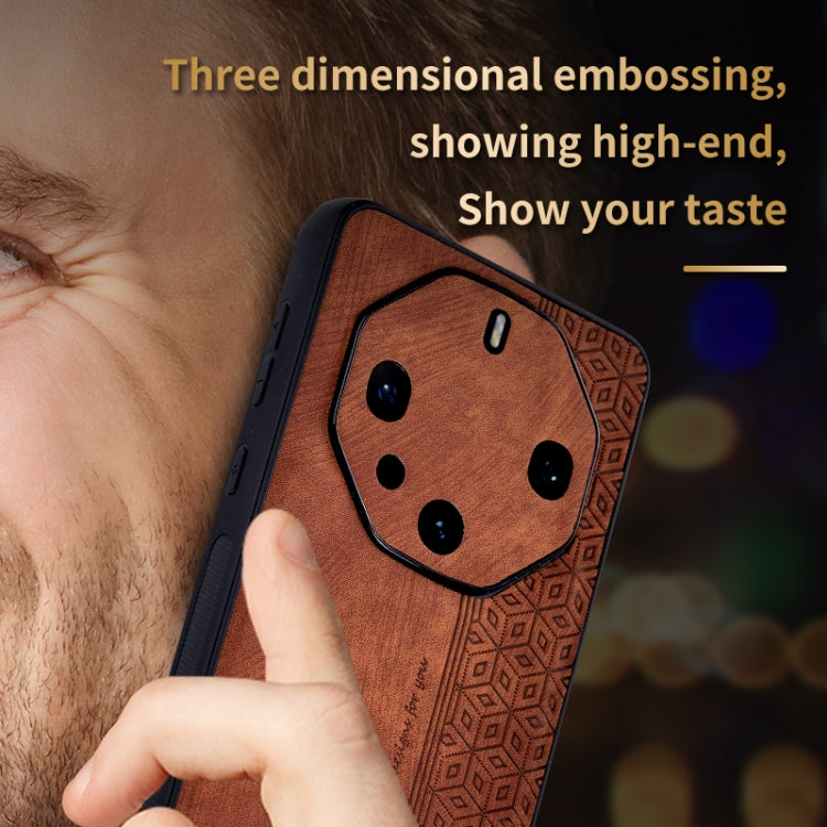 For Huawei Mate 60 RS Ultimate AZNS 3D Embossed Skin Feel Phone Case(Dark Green)