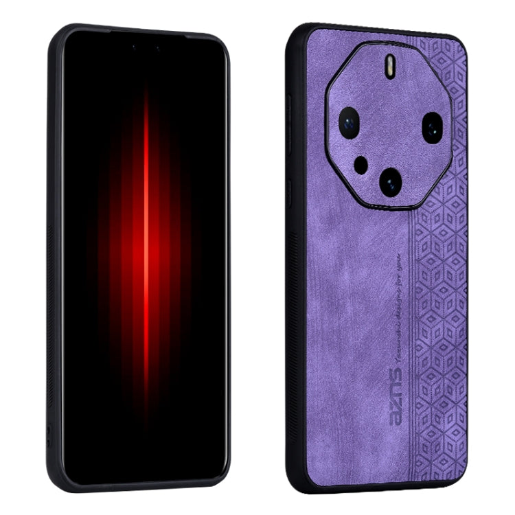 For Huawei Mate 60 RS Ultimate AZNS 3D Embossed Skin Feel Phone Case(Purple)