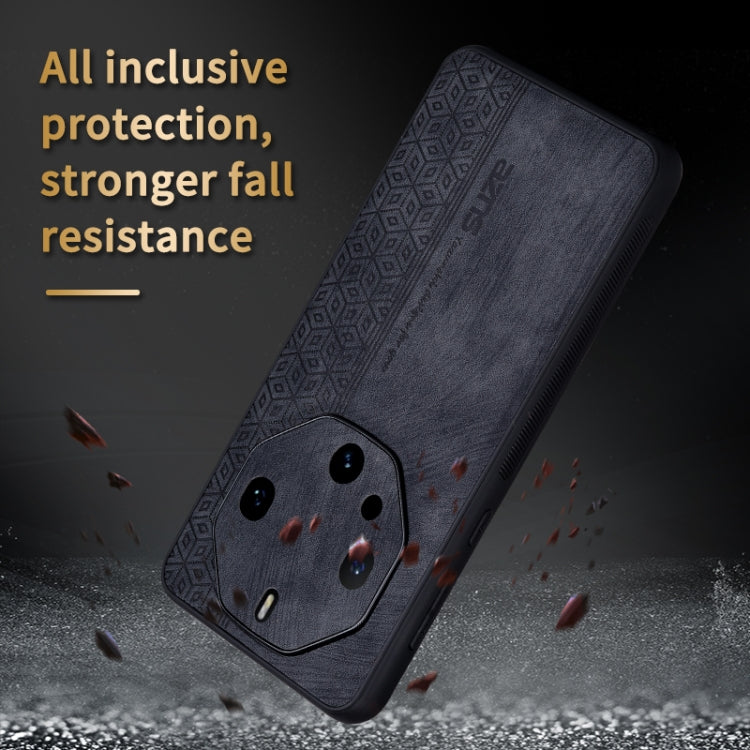 For Huawei Mate 60 RS Ultimate AZNS 3D Embossed Skin Feel Phone Case(Brown)