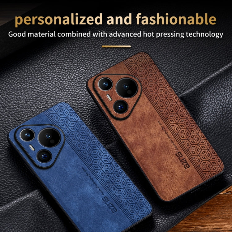 For Huawei Pura 70 AZNS 3D Embossed Skin Feel Phone Case(Dark Green)