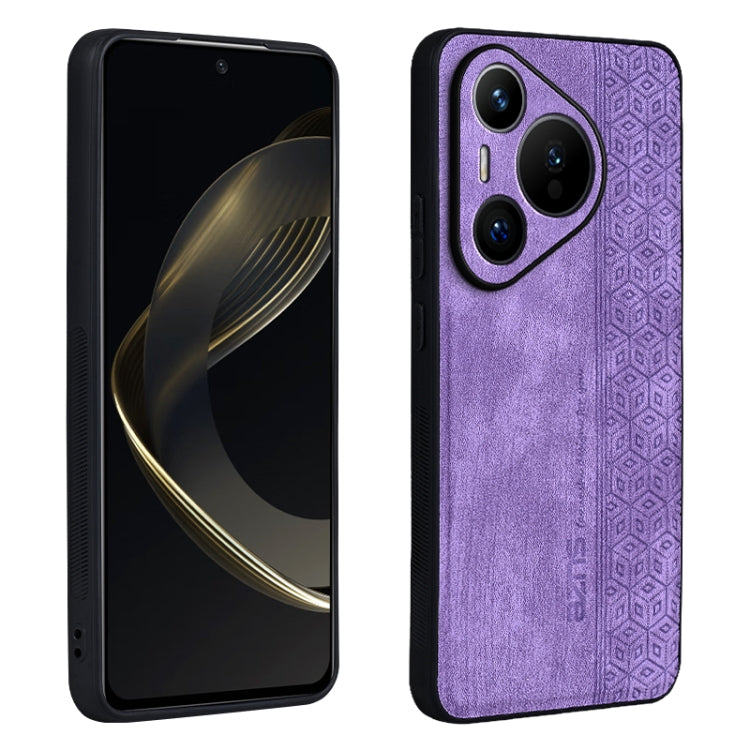 Pour étui de téléphone Huawei Pura 70 AZNS effet peau gaufrée 3D (violet)