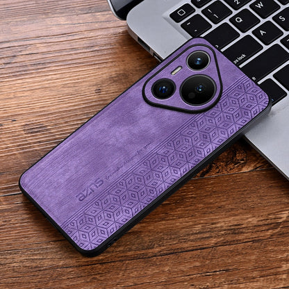 Pour étui de téléphone Huawei Pura 70 AZNS effet peau gaufrée 3D (violet)