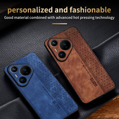 For Huawei Pura 70 Pro AZNS 3D Embossed Skin Feel Phone Case(Brown)