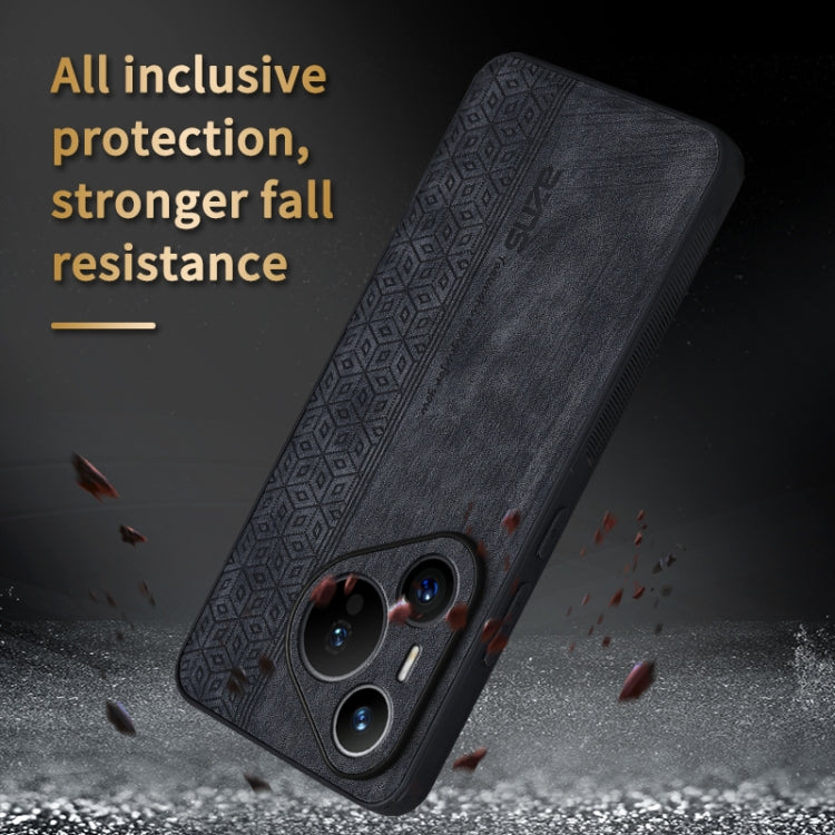 For Huawei Pura 70 Pro AZNS 3D Embossed Skin Feel Phone Case(Brown)