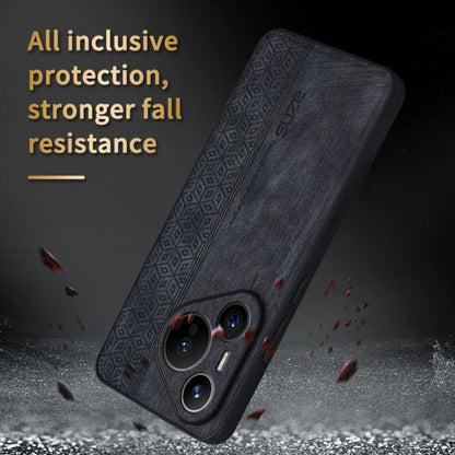 For Huawei Pura 70 Pro AZNS 3D Embossed Skin Feel Phone Case(Brown)