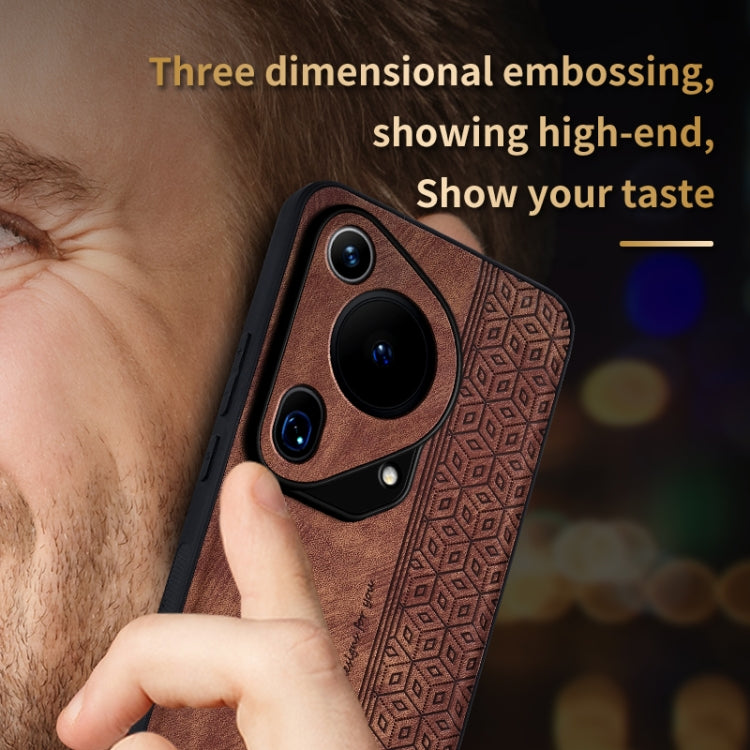 For Huawei Pura 70 Ultra AZNS 3D Embossed Skin Feel Phone Case(Dark Green)