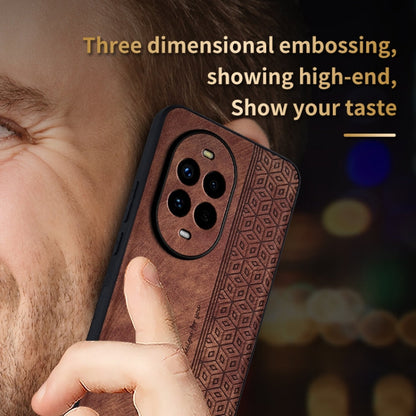 For Huawei nova 13 Pro AZNS 3D Embossed Skin Feel Phone Case(Brown)
