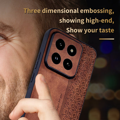For Xiaomi 14 Pro AZNS 3D Embossed Skin Feel Phone Case(Purple)