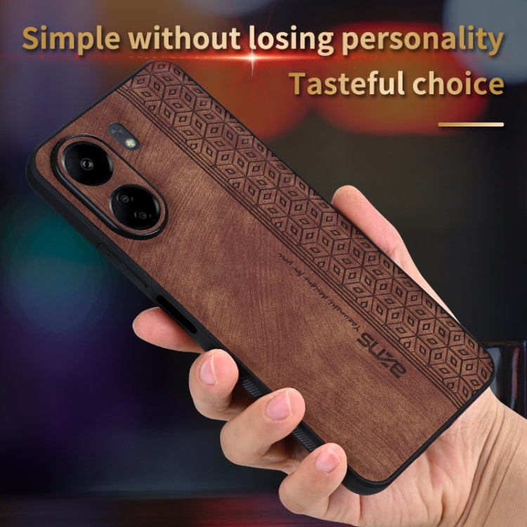 For Xiaomi Poco C65/Redmi 13C AZNS 3D Embossed Skin Feel Phone Case(Sapphire Blue)