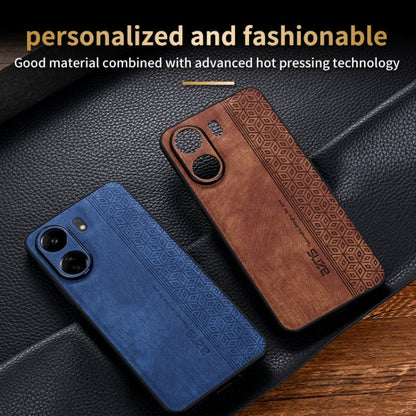 For Xiaomi Poco C65/Redmi 13C AZNS 3D Embossed Skin Feel Phone Case(Sapphire Blue)