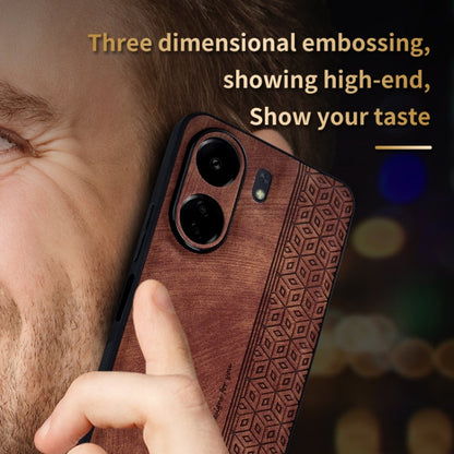 For Xiaomi Poco C65/Redmi 13C AZNS 3D Embossed Skin Feel Phone Case(Purple)