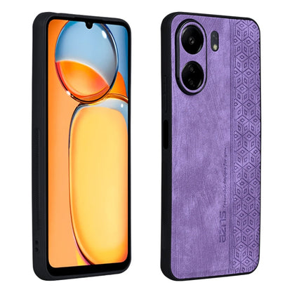 For Xiaomi Poco C65/Redmi 13C AZNS 3D Embossed Skin Feel Phone Case(Purple)