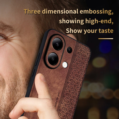 For Xiaomi Redmi Note 13 4G AZNS 3D Embossed Skin Feel Phone Case(Purple)