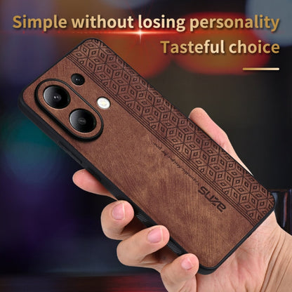 For Xiaomi Redmi Note 13 4G AZNS 3D Embossed Skin Feel Phone Case(Purple)