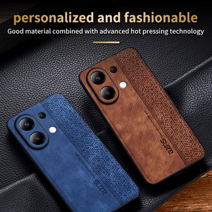 For Xiaomi Redmi Note 13 4G AZNS 3D Embossed Skin Feel Phone Case(Purple)