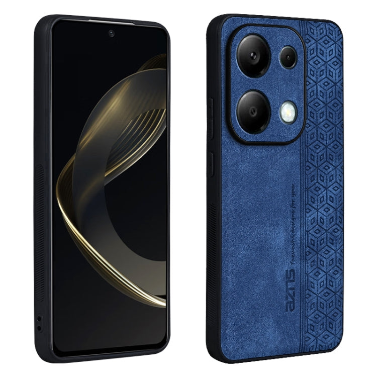 For Xiaomi Redmi Note 13 Pro 4G AZNS 3D Embossed Skin Feel Phone Case(Sapphire Blue)