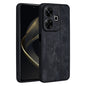 For Xiaomi Redmi Note 13R AZNS 3D Embossed Skin Feel Phone Case(Black)