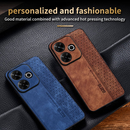 For Xiaomi Redmi Note 13R AZNS 3D Embossed Skin Feel Phone Case(Black)