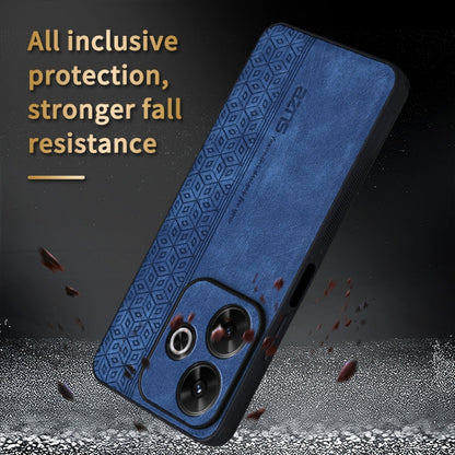 For Xiaomi Redmi Note 13R AZNS 3D Embossed Skin Feel Phone Case(Black)