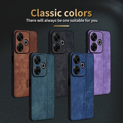 For Xiaomi Redmi Note 13R AZNS 3D Embossed Skin Feel Phone Case(Black)
