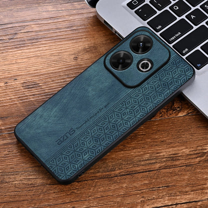 For Xiaomi Redmi Note 13R AZNS 3D Embossed Skin Feel Phone Case(Dark Green)