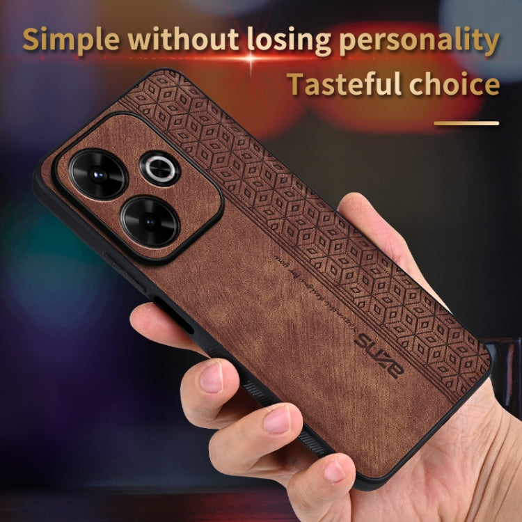 For Xiaomi Redmi Note 13R AZNS 3D Embossed Skin Feel Phone Case(Dark Green)