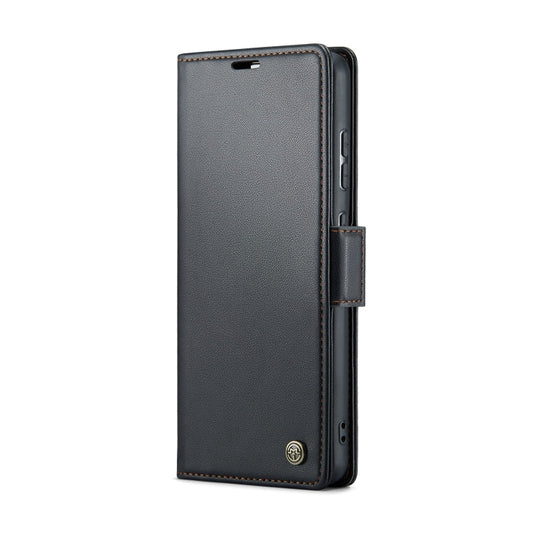 For Samsung Galaxy A52/A52s 5G CaseMe 023 Butterfly Buckle Litchi Texture RFID Anti-theft Leather Phone Case(Black)