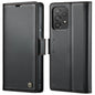 Pour Samsung Galaxy A53 Étui Caseme 023 Papillon Boucle Texture Litchi RFID Antivol Cuir Étui Téléphone (Noir)
