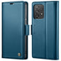 For Samsung Galaxy A53 CaseMe 023 Butterfly Buckle Litchi Texture RFID Anti-theft Leather Phone Case(Blue)