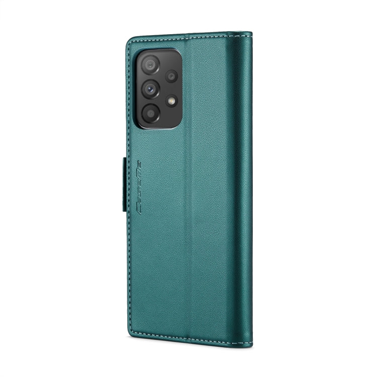 For Samsung Galaxy A53 CaseMe 023 Butterfly Buckle Litchi Texture RFID Anti-theft Leather Phone Case(Pearly Blue)