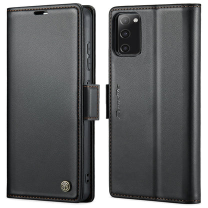 For Samsung Galaxy S20 FE CaseMe 023 Butterfly Buckle Litchi Texture RFID Anti-theft Leather Phone Case(Black)