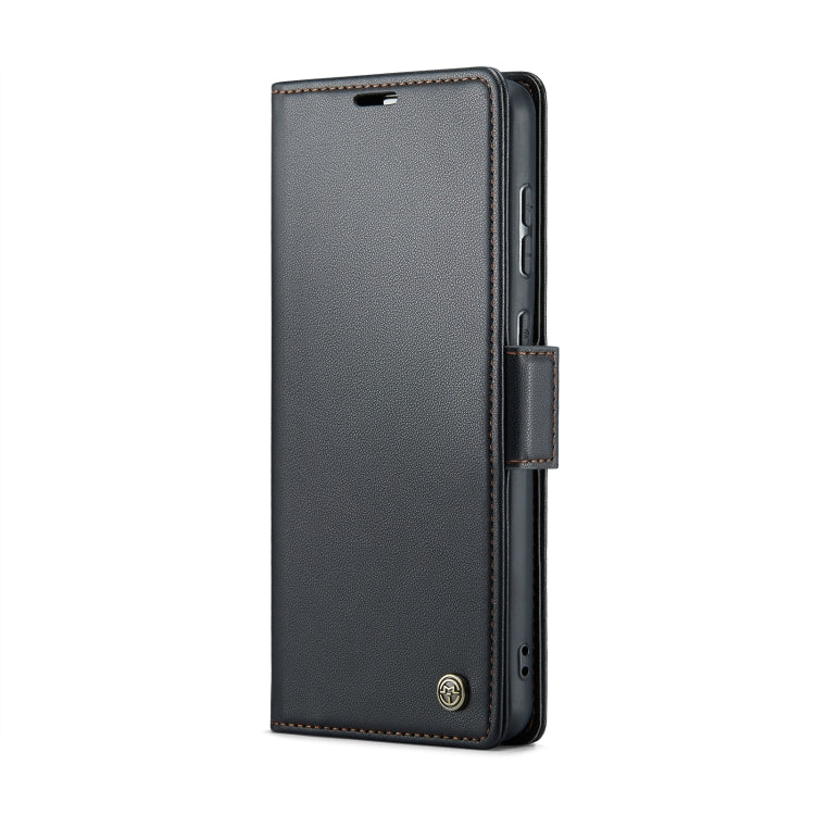For Samsung Galaxy S20 FE CaseMe 023 Butterfly Buckle Litchi Texture RFID Anti-theft Leather Phone Case(Black)