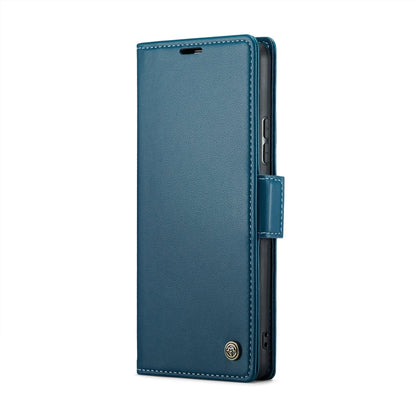 For Samsung Galaxy A54 5G CaseMe 023 Butterfly Buckle Litchi Texture RFID Anti-theft Leather Phone Case(Blue)