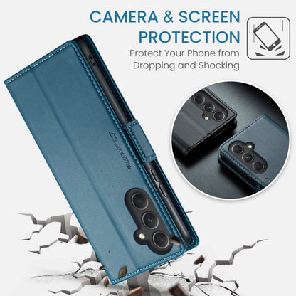 For Samsung Galaxy A54 5G CaseMe 023 Butterfly Buckle Litchi Texture RFID Anti-theft Leather Phone Case(Blue)