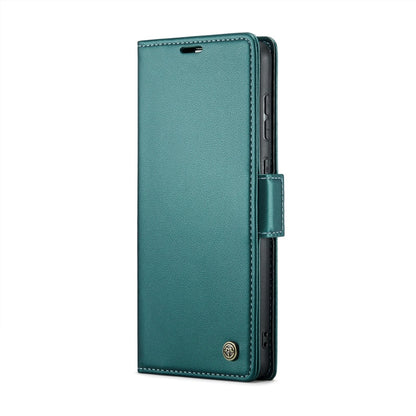 For Samsung Galaxy S20 Ultra CaseMe 023 Butterfly Buckle Litchi Texture RFID Anti-theft Leather Phone Case(Pearly Blue)
